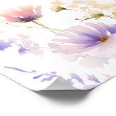 Lila Wild Flowers Vrijgezellenfeest Welkom Poster (Hoek)