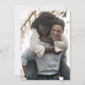 Lila wilde bloemen Weduwfoto opslaan Datum Save The Date (Achterkant)