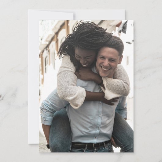 Lila wilde bloemen Weduwfoto opslaan Datum Save The Date (Achterkant)