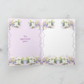 Lila Wildflower bruiloft Dank u Kaart (Binnen)