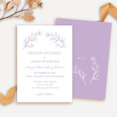 Lila Wildflower bruiloft uitnodiging