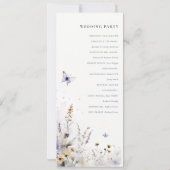 Lila Wildflower Butterfly Garden Programma (Achterkant)