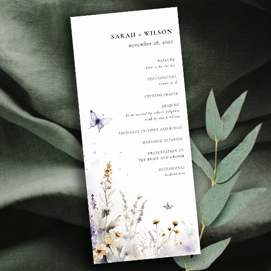 Lila Wildflower Butterfly Garden Programma