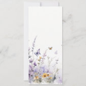 Lila Wildflower Butterfly Garden Verloving Kaart (Achterkant)