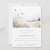 Lila Wildflower Butterfly Landscape Verjaardag Kaart (Voorkant)