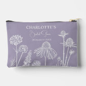 Lila Wildflower geschetst bloemig Vrijgezellenfees Etui (Achterkant)