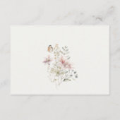 Lila Wildflower Varen Bladgroen Bruiloft QR Code R Informatiekaartje (Achterkant)