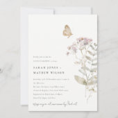 Lila Wildflower Varen Botanische Koppels Douche Kaart (Voorkant)