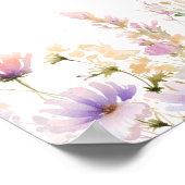 Lila Wildflowers Bruiloft Welkom Poster (Hoek)