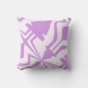 Lila wit diagonaal Abstract geluidsgolfpatroon Kussen