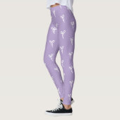 Lila wit speels boegpatroon leggings (Links)