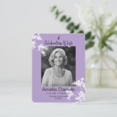 Lila witte flora - herfst van de levensfotokaart kaart (Staand voorkant)