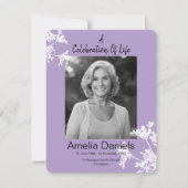 Lila witte flora - herfst van de levensfotokaart kaart (Voorkant)