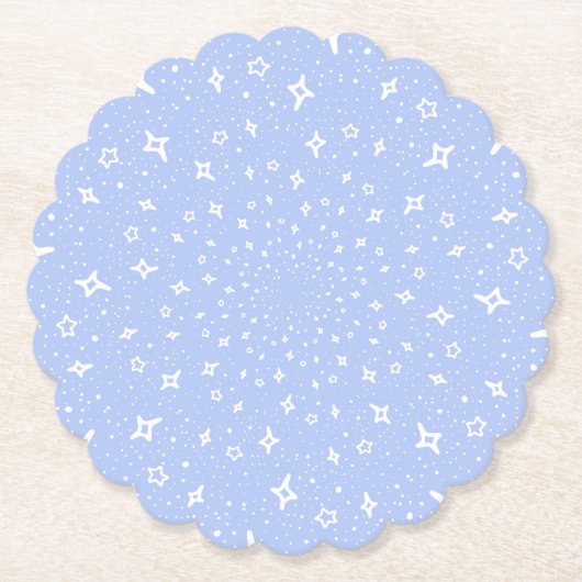 Lila witte sterren kosmos universum astronomie paa kartonnen onderzetters (Voorkant)