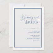 Lila zachte eenvoudige lente bruiloft uitnodiging (Voorkant)