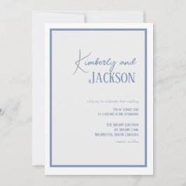 Lila zachte eenvoudige lente bruiloft uitnodiging