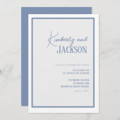 Lila zachte eenvoudige lente bruiloft uitnodiging (Voorkant / Achterkant)