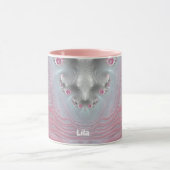 LILA ~ Zany 3D Fractal ~ Roze en Wit Mok (Midden)