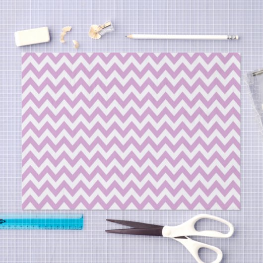 Lila ZigZag / Chevron Patroon Tissuepapier (Craft)
