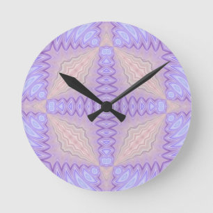 Lila Zijde Abstract Twee kerstcadeaus voor Kerstmi Ronde Klok