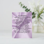 Lila zijdedochter briefkaart (Staand voorkant)
