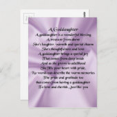 Lila zijdedochter briefkaart (Voorkant / Achterkant)