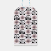 Lila Zonnebloem Moederdag Kraft Gift Labels Cadeaulabel (Achterkant)