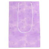 Lila zonnebloem Moederdag Middelgrote Gift Bag Medium Cadeauzakje (Achterkant)