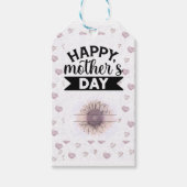 Lila Zonnebloem Moederdag Witte Labels Cadeaulabel (Voorkant)