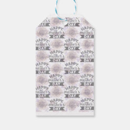 Lila Zonnebloem Moederdag Witte Labels Cadeaulabel