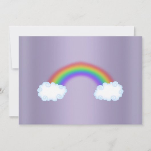 LILA ZOO 1e verjaardag Uitnodiging (Achterkant)