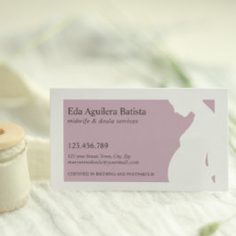 Lila | Zwangere vrouw SILHOUETTE Doula Visitekaartje