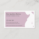 Lila | Zwangere vrouw SILHOUETTE Doula Visitekaartje (Voorkant)