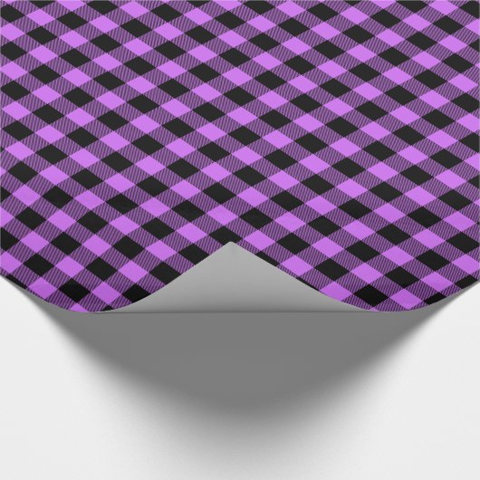 Lila zwarte buffelstang cadeaupapier (Hoek)