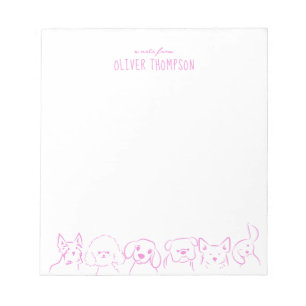 Lilac A Notitie Van Cute Hond Dier Schets Notitieb Notitieblok