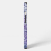 Lilac Acryl Gietende Abstracte Vloeibare Kunst iPhone Hoesje (Linkerkant)