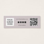 Lilac Agate Earring Mini Display Business Card Mini Visitekaartjes (Achterkant)