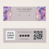 Lilac Agate Earring Mini Display Business Card Visitekaartjes (Voorkant /achterkant)