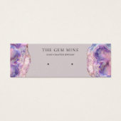Lilac Agate Earring Mini Display Business Card Visitekaartjes (Voorkant)