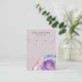 Lilac Agate Gemstone Jewelry Display Card Visitekaartje (Staand voorkant)