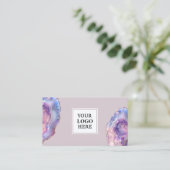 Lilac Agate Geode Business Card Visitekaartje (Staand voorkant)