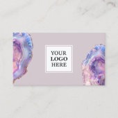 Lilac Agate Geode Business Card Visitekaartje (Voorkant)