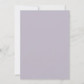 Lilac Amethyst Bloem Bruiloft Kaart (Achterkant)