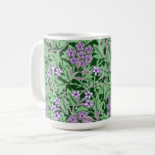 Lilac and green floral pattern koffiemok (Voorkant links)