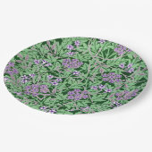 Lilac and green floral pattern papieren bordje (Gekanteld)