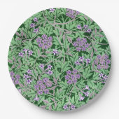 Lilac and green floral pattern papieren bordje (Voorkant)