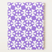 Lilac and White Modern Geometric Floral Pattern Planner (Achterkant)