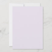 Lilac Aqua Bloem Bruiloft Kaart (Achterkant)