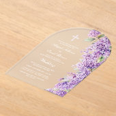 Lilac Arch Wedding Acryl Uitnodigingen (Laagn)