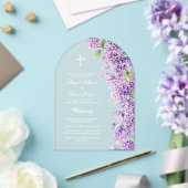 Lilac Arch Wedding Acryl Uitnodigingen (Insitu (Huwelijk))